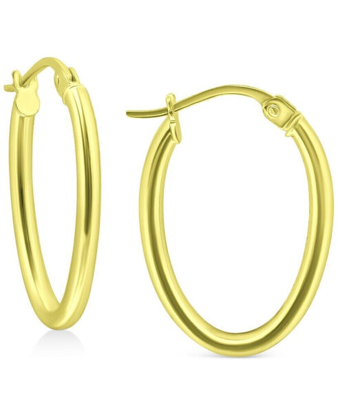 Polished Oval Small Hoop Earrings, 15mm, Created for Macy's
