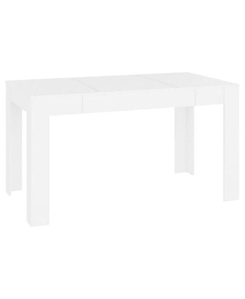 Dining Table White 55.1"x29.3"x29.9" Engineered Wood