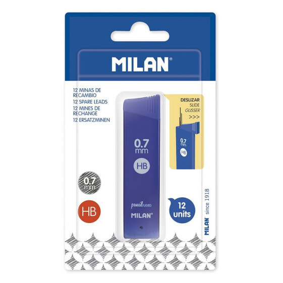 MILAN Blister Pack 1 Tube 12 Spare Leads 0.7 mm Hb