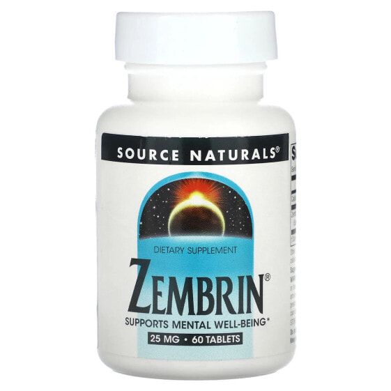 Source Naturals, Зембрин, 25 мг, 30 таблеток