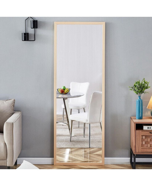 All-Solid Wood Frame Mirror with Simple Assembly