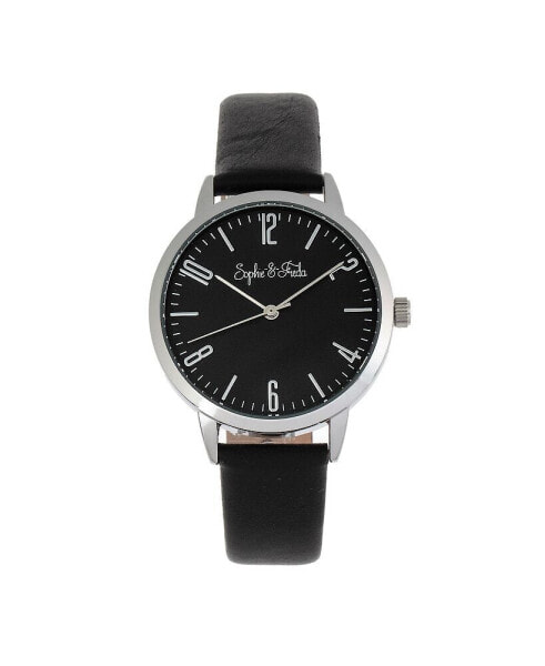 Women Vancouver Leather Watch - Black, 36mm