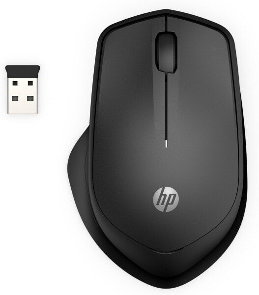 HP 280 Silent Wireless Mouse - Right-hand - Optical - RF Wireless - Black