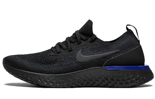 Nike Epic React Flyknit 1 Black Racer Blue AQ0070-004 Running Shoes