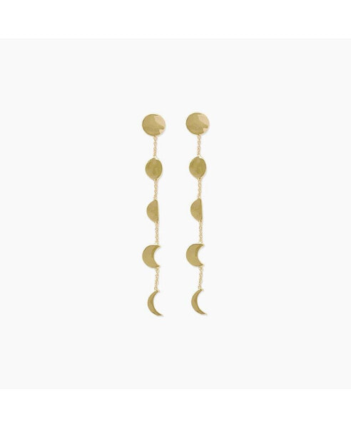 Sanctuary Project by Moon Phases Chain Earrings Gold