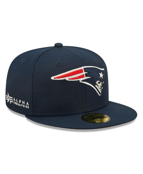 Men's x Alpha Industries Navy New England Patriots Alpha 59FIFTY Fitted Hat