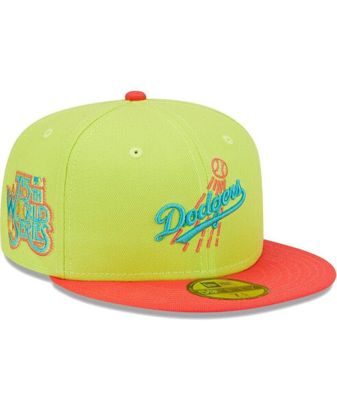 Men's Green, Red Los Angeles Dodgers Cyber Highlighter 59FIFTY Fitted Hat