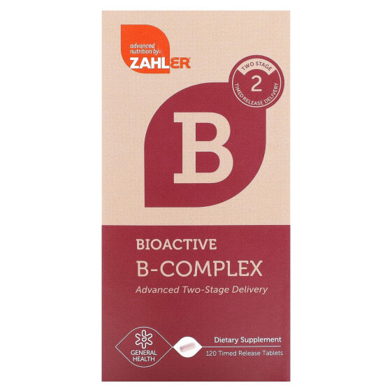 Zahler, Bioactive B-Complex, 120 таблеток с замедленным высвобождением