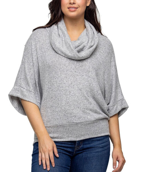 Women's Cowl Neck Dolman Sleeve Sweater Top