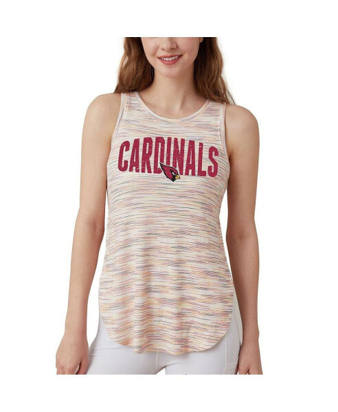 Women's Arizona Cardinals Sunray Multicolor Distressed Tri-Blend Tank Top