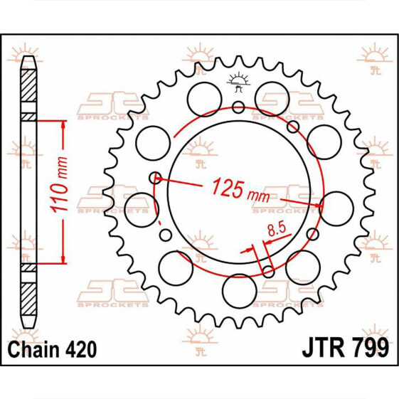 JT SPROCKETS 420 JTR799.50 Steel Rear Sprocket
