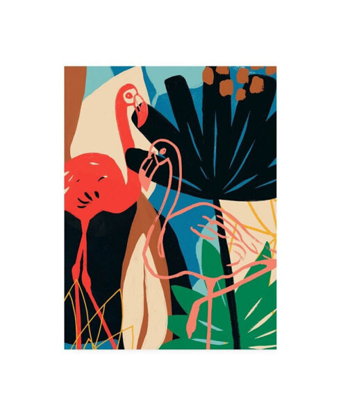Картина на холсте Trademark Global Funky Flamingo I - 19.5" x 26"