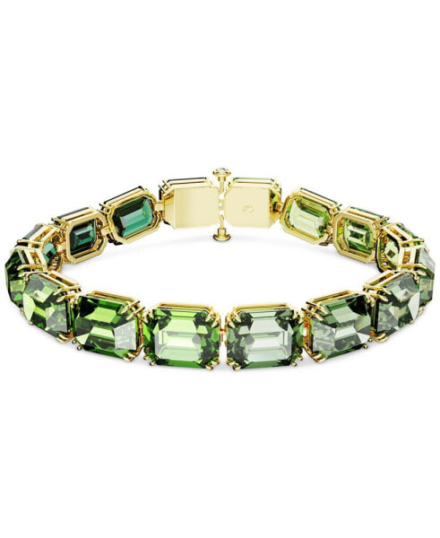 Gold-Tone Color Octagon Crystal Flex Bracelet