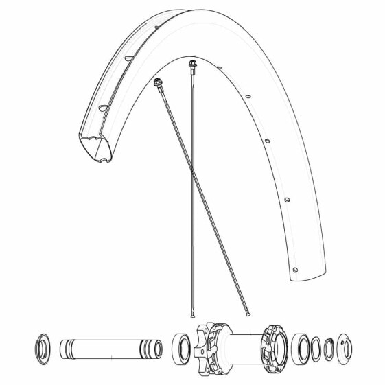 MAVIC Kit 12 Front/Rear Cosmic SL 45 Disc Spokes