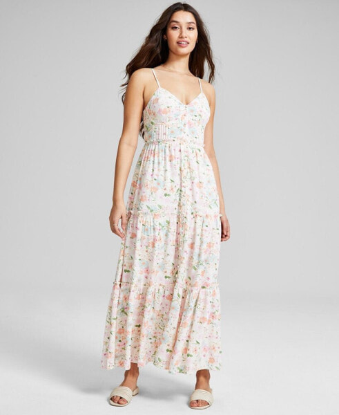 Women's Linen-Blend Button-Front Maxi Dress, Created for Macy's