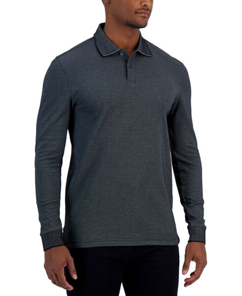 Men's Classic-Fit Solid Long-Sleeve Polo Shirt, Created for Macy's