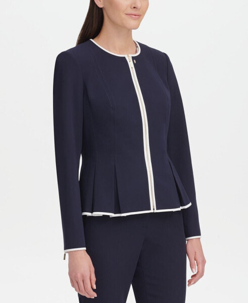 Women's Zip-Front Peplum Jacket