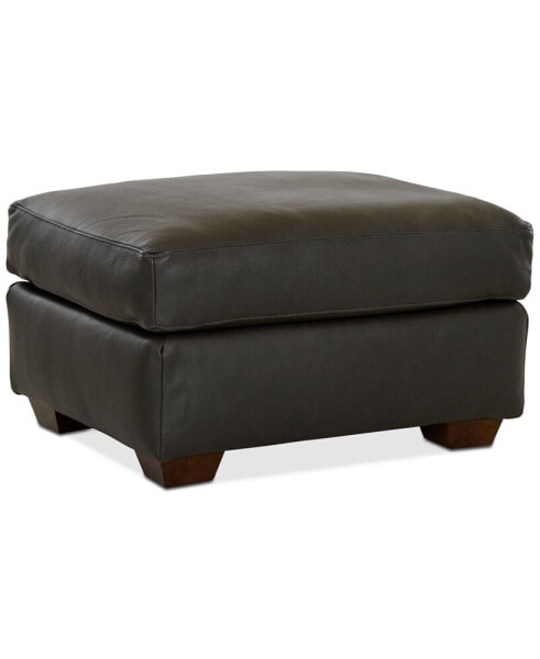 CLOSEOUT! Dester 29" Leather Ottoman, Created for Macy's