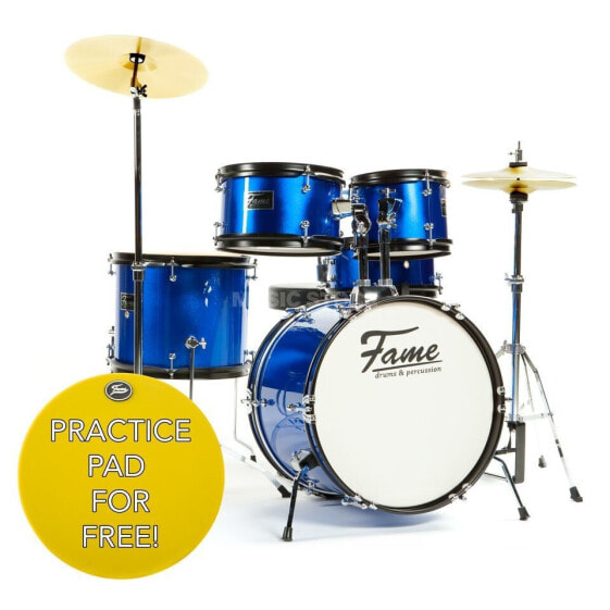 Fame JBJ1049A-B "Elias" Junior 5-Piece Drum Kit (Blue)