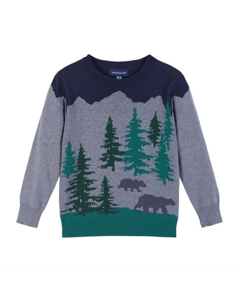 Big Boys / Forest Animals Graphic Sweater