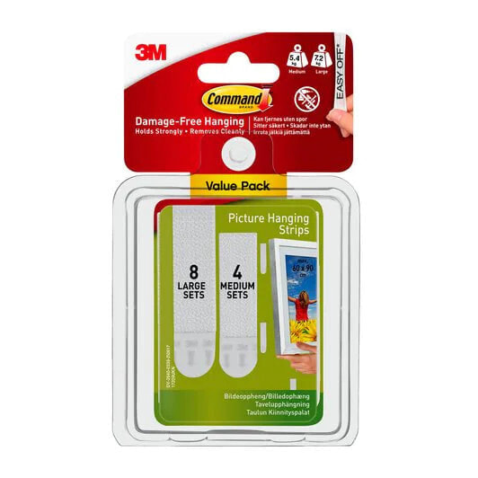 3M 17209, Mounting tape, White, Indoor, Metal, Wood, 7.2 kg, Blister