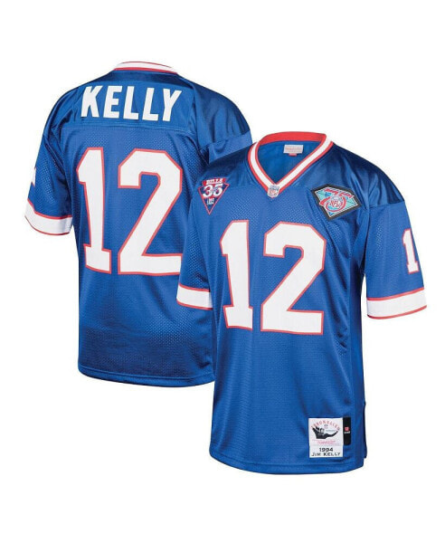 Men's Jim Kelly Royal Buffalo Bills 1994 Authentic Throwback Retired Player Jersey