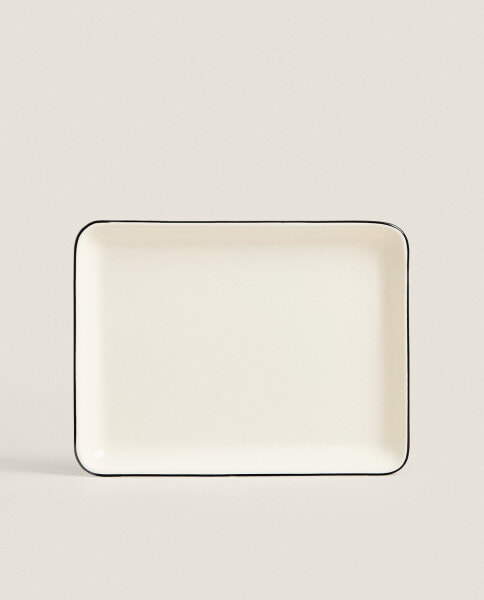 Enamelled bathroom tray