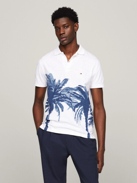 Regular Fit Palm Print Polo