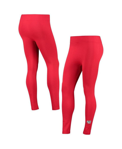 Women's Red Wisconsin Badgers Fleece-Lined Leggings