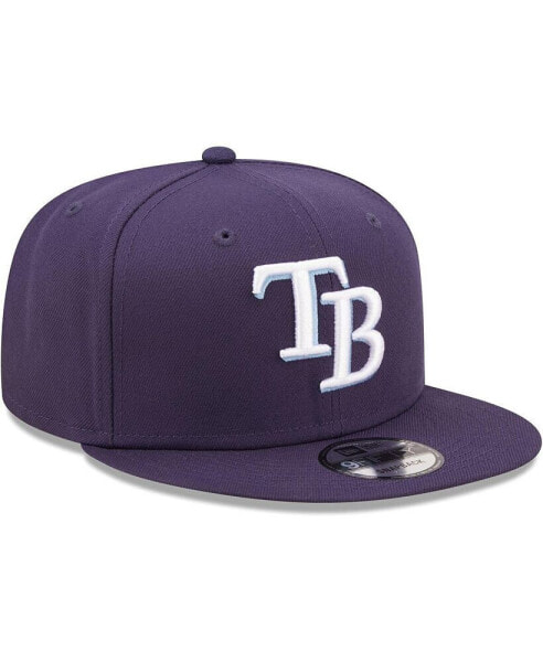 Men's Navy Tampa Bay Rays Primary Logo 9FIFTY Snapback Hat