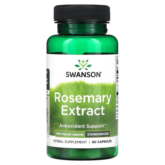 Травяной препарат Розмарин, 500 мг, 60 капсул Swanson