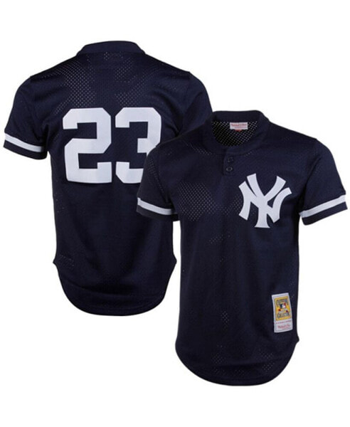 Men's Don Mattingly Navy New York Yankees 1995 Authentic Cooperstown Collection Mesh Batting Practice Jersey