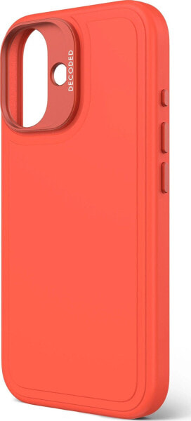 Decoded Decoded AntiMicrobial Silicone Stacks Backcover - silikonowa obudowa ochronna do iPhone 16 kompatybilna z MagSafe (tangerine)