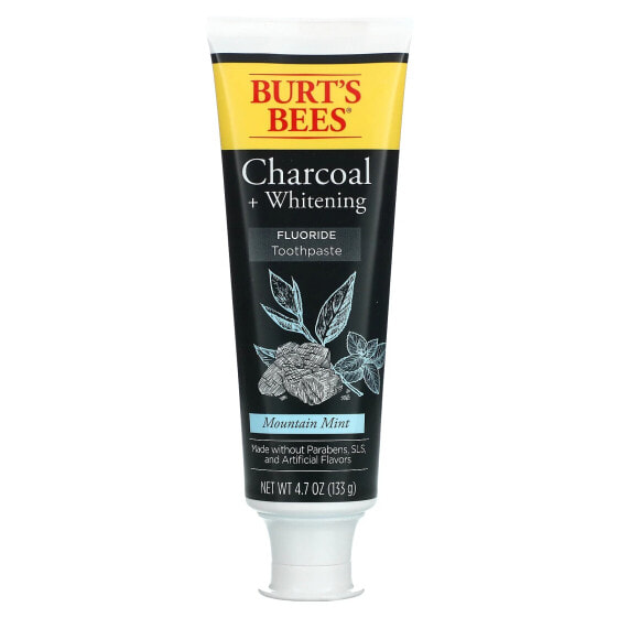 Зубная паста BURT'S BEES без фтора, с активированным углем и отбеливающим эффектом, Зен-мята 133 г