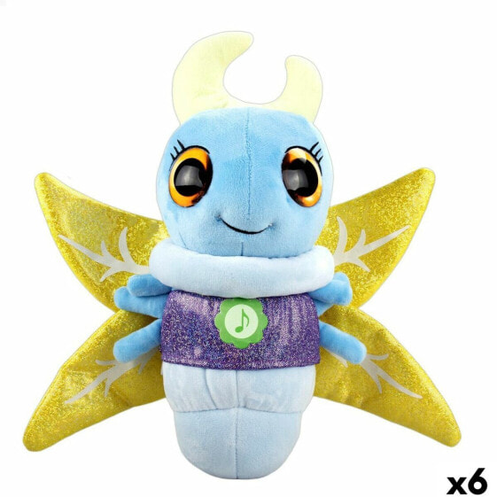 Fluffy toy Eolo Firefly Blue 33 x 27 x 13,5 cm (6 Units)