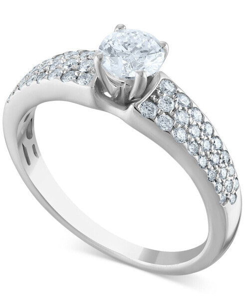 Diamond Pavé Engagement Ring (7/8 ct. t.w.) in 14k White Gold