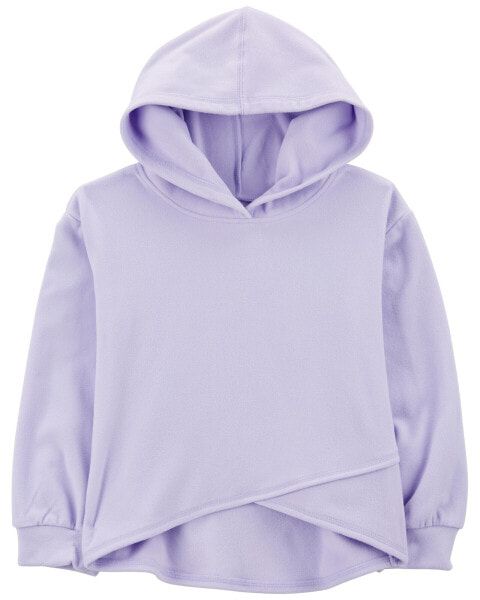 Kid Criss Cross Fleece Hoodie - Purple 10