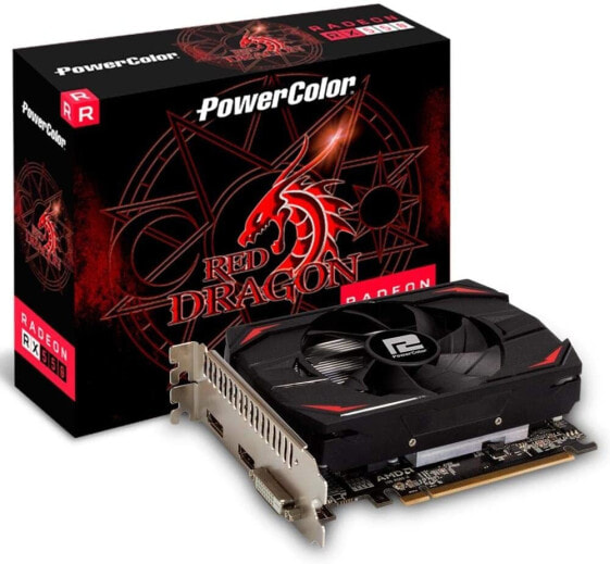 Видеокарта  PowerColor AMD Radeon RX 550 4GB Red Dragon Graphics Card