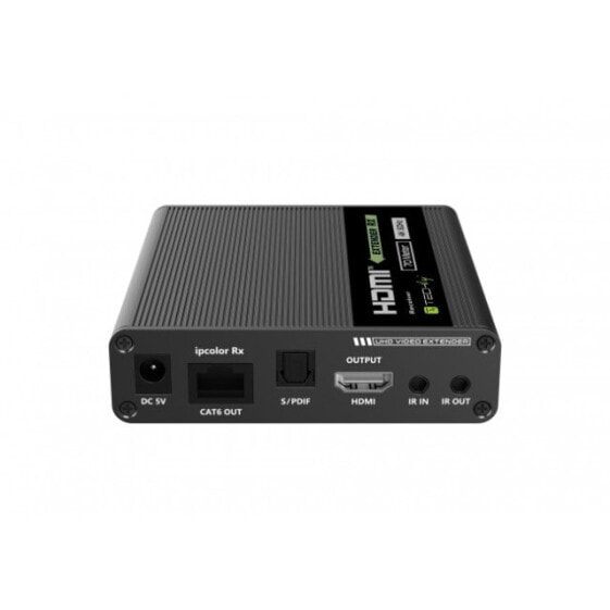 Techly IDATA-EXT-676 - 3840 x 2160 pixels - AV transmitter & receiver - 70 m - Wired - Black - HDCP