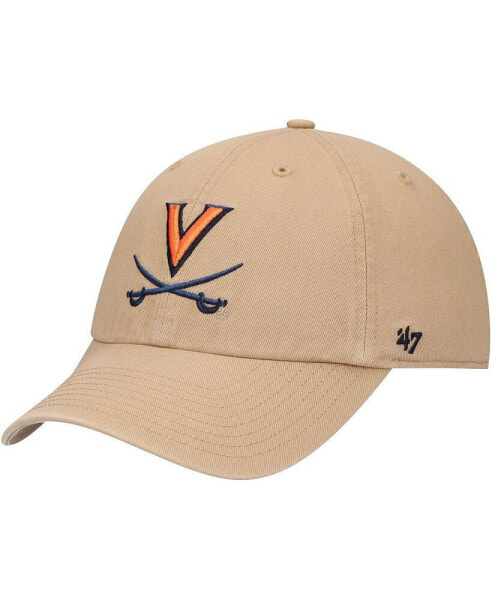 47 Brand Men's Khaki Virginia Cavaliers Clean Up Adjustable Hat