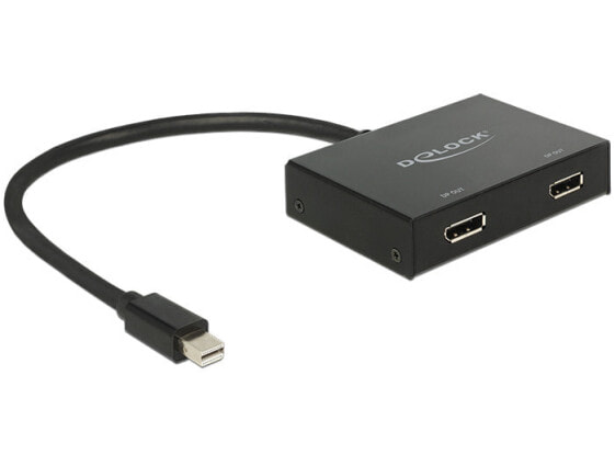 Delock 87695 - 0.3 m - Mini DisplayPort - 2 x DisplayPort - Male - Female - 1.2a