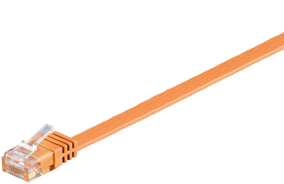 Goobay 96409 - Cat.6 Flachkabel orange 1.5 m - Cable - Network