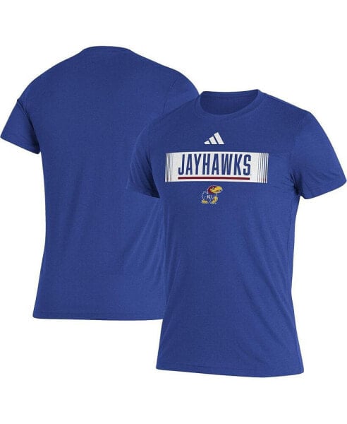 Men's Royal Kansas Jayhawks Wordmark Tri-Blend T-shirt