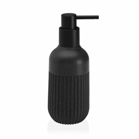 Soap Dispenser Versa Stria Black Plastic Resin (6,5 x 18,5 x 6,5 cm)