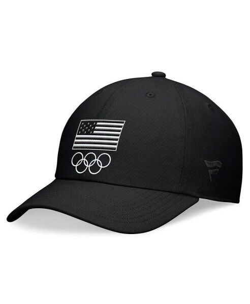 Branded Men's Black Team USA Blackout Adjustable Hat