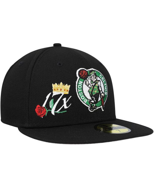 Men's Black Boston Celtics Crown Champs 59FIFTY Fitted Hat