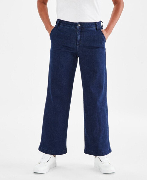 Women's High-Rise Wide-Leg Jeans, Created for Macy's