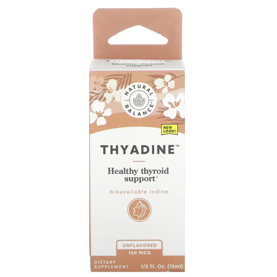 Thyadine, Healthy Thyroid Support, Unflavored, 150 mcg, 0.5 fl oz (15 ml)