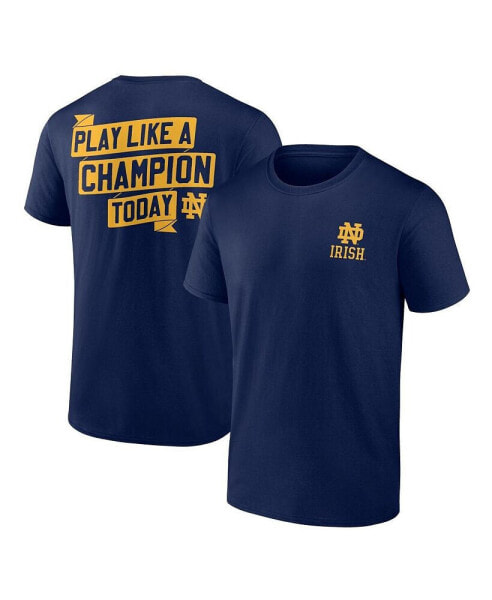 Men's Navy Notre Dame Fighting Irish Play Like A Champion Today 2-Hit T-shirt