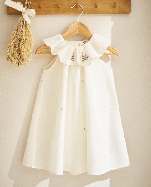 Children's dress with floral embroidery